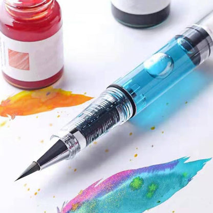 NUOBESTY 5Pcs Stationery fountain pen student Refillable Fountain Pen plastic wolf hair office Brush Pen water paint brush pens soft brush Paint Calligraphy Brush Pen refillable