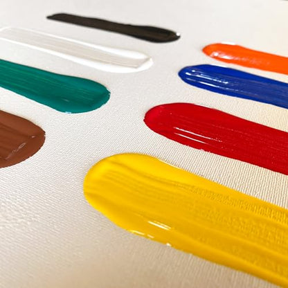 milo Acrylic Paint Set of 8 Colors | 8 oz Bottles | Student Primary Colors Acrylics Painting Pack | Made in the USA | Non-Toxic Art & Craft Paints for Artists, & Hobby Painters - style: Primary Set 8 x 8 oz