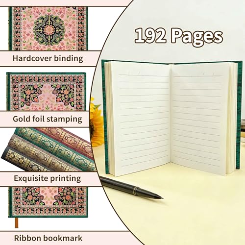 Mlife A6 Small Notebook,Lined Pocket Notebook Hardcover,Journaling Notebooks,192 Pages,100 GSM paper,3.74''* 5.5'',Mini Journal for Women and Man - color: A, size: A6 Lined