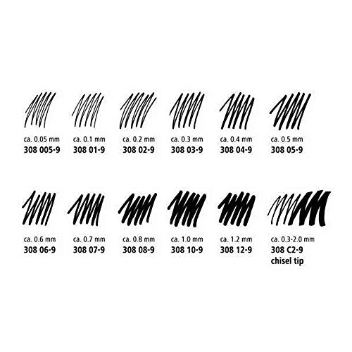 Staedtler 0.5 mm Pigment Liner Fineliner Sketching Drawing Drafting Pens Pack of 3
