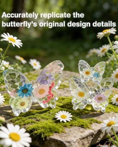 Epoxy Resin Molds for Spring Butterfly Soft Silicone Molds Set of 3 Sizes Easter Silicone Molds for Resin, Gypsum and Candle