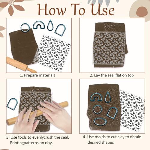 CHGCRAFT 4 Pcs Christmas Elements Polymer Clay Texture Sheets Snowflakes Silicone Texture Stamp Pine Trees Clay Texture Mat Modeling Pattern Pad Sheets for Jewelry and Earrings Tools, 5.5x5.5 inch - style: Snowflakes