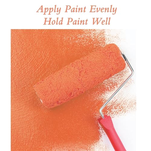 King Origin Paint Roller Covers, 18 Pack, 9 Inch Paint Roller, 3/8 Nap High Dense Roller Covers for Smooth and Textured Rough Surfaces - size: 9-Inch, 18 PCS