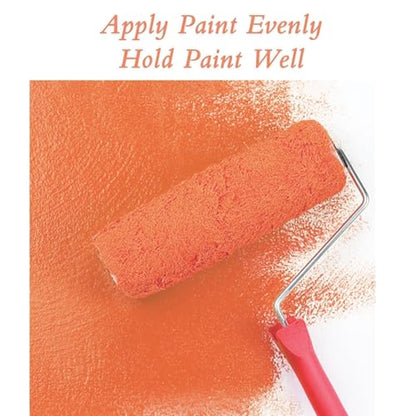 King Origin Paint Roller Covers, 18 Pack, 9 Inch Paint Roller, 3/8 Nap High Dense Roller Covers for Smooth and Textured Rough Surfaces - size: 9-Inch, 18 PCS