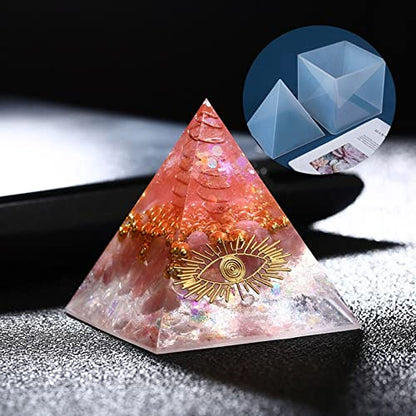 Super Large Clear Silicone Pyramid Molds - 3 Pcs, 4.7''-7.5'' Inner, Silicone Resin Molds for DIY Orgonite, Orgonite Jewelry - color: Silicone Pyramid Molds