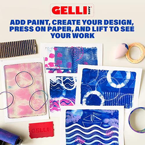 Gelli Arts Gel Printing Plate - 9" X 12" Reusable Gel Printing Plate, Printmaking Supplies, Monoprinting at Home, Arts and Crafts - size: 9" x 12"
