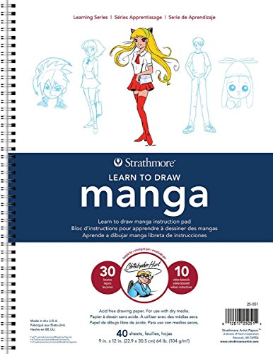 Strathmore Learn To Draw Wire Pad 9"X12"-Manga -250510 - style: Drawing, Manga