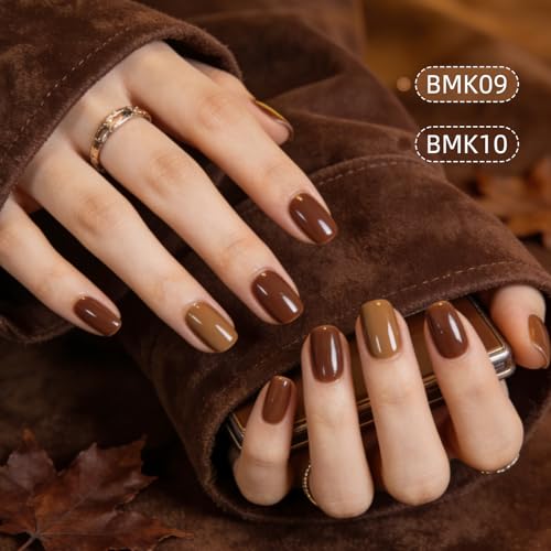 JODSONE Gel Nail Polish Set 32 Colors Nude Brown Gel Polish Set for Salon at Home DIY Nail Art - color: B31