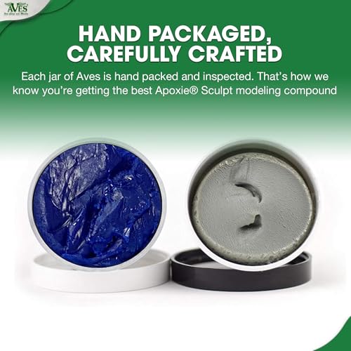 Aves Apoxie Sculpt - 2 Part Modeling Compound (A & B) - 1 Pound, Apoxie Sculpt for Sculpting, Modeling, Filling, Repairing, Simple to Use and Durable Self-Hardening Modeling Compound - Blue