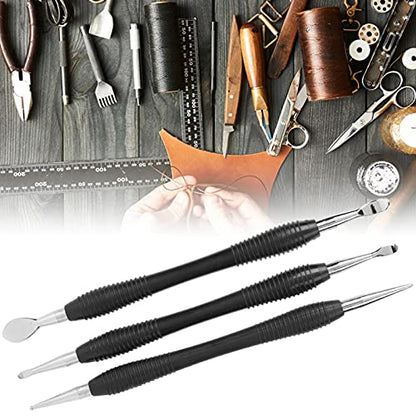 3PCs Carving Printing Tool Leather Craft Spoon Stylus Tool Set Kit Stationary Craft Collection Leather Carving Craft Kit