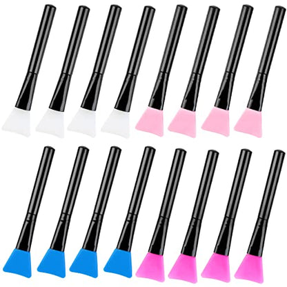 16 Pcs Silicone Magic Brushes,Reusable Silicone Epoxy Resin Applicator Sticks for DIY Painting Mixing & Spreading to Glitter Tumblers, Acrylic Cups, Mug