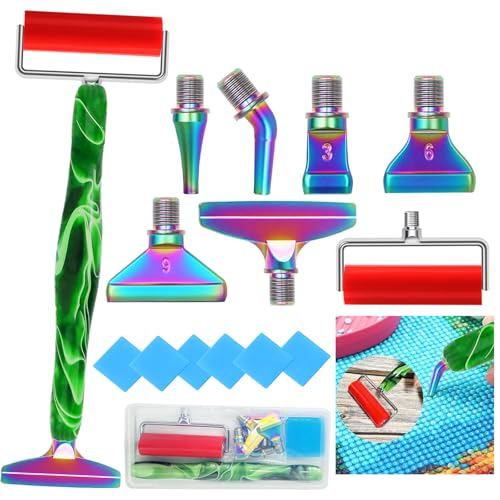 Diamond Art Pens Tools Diamond Painting Accessories Kits with Screw Metal Tip Roller Diamond Painting Pen Drill Bead Dot Pens for Art Craft Nail (Green Pen Color 6) - color: Green pen Color 6