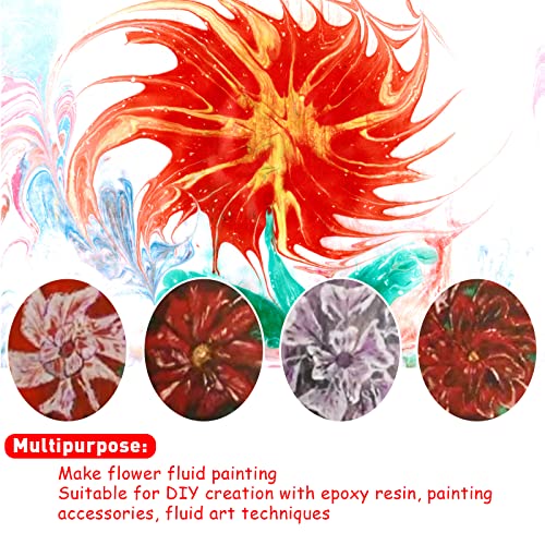 6Pcs/Set Flower Pour Cups Silicone Split Cup for Paint Pouring Acrylic Pouring Flower Strainers Fluid Art Pour DIY Resin Molds for Making Painting Tools Drawing Accessories (White) - color: White