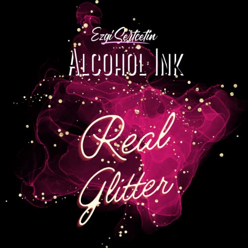 Premium Alcohol Ink|Metallic or Glitter Vibrant|High Saturated Unique Colors|4oz|for Tumblers,Coasters,Resin Dye,Alcohol Ink Paper,Yupo,Resin Petri Dish|by Ezgi Sertcetin (Glitter Diamond White) - color: Glitter Diamond White