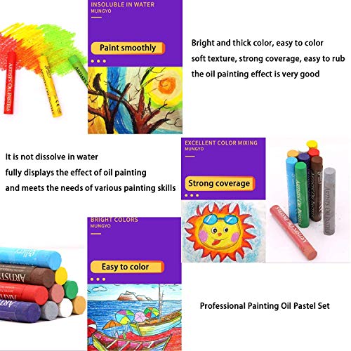 KUPTOOL Oil Pastel Set,Professional Painting Soft Oil Pastels Drawing Graffiti Art Crayons Washable Round Non Toxic Pastel Sticks for Artist,Student,Beginner (25 Colors)