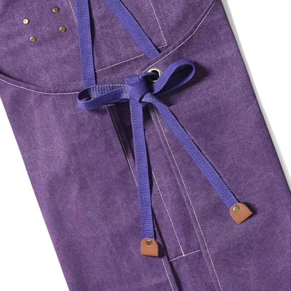 AFUN Aprons for Men Women with Large Pockets, 16-Ounce Cotton Canvas Cross Back Apron - color: Purple