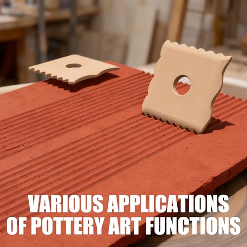 Maiguinzaa 12 Pcs Plastic Pottery Tools Set, Pottery Foot Molder, Cutting Tools & Contour Ribs Set, Ceramic Tools, Pottery Carving Tools, Fettling Knife, Pottery Tools and Supplies for Clay Craft