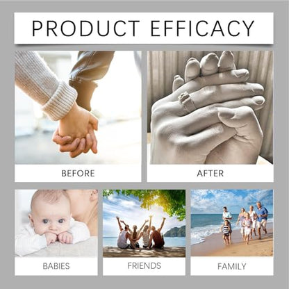 Babys Hand and Foot Casting Kit, Hand Sculpture Kit Couple, Hands Mold Powder Model Making Kits, Plaster Statue Molding Kits, 3D Mold Maker, for Crafts Memorial Thanksgiving Adults Children