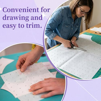 Tosstuki 24 Inches X 10 Yards Non Woven Precut Pattern Drafting Paper for Sewing Copying Altering Designing Embroidery Marking Tracing Paper for Sewing Patterns Dressmaking (Number Styles) - size: 24 Inches X 10 Yards, style: Number Styles