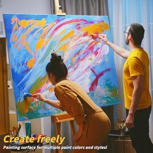 Pre Stretched Canvases for Painting 30x40 4 Pack Large Blank Canvas Boards for Acrylic Pouring and Oil Painting, 100% Cotton, 5-Time Gesso Primed - style: 30x40In-4 Pack