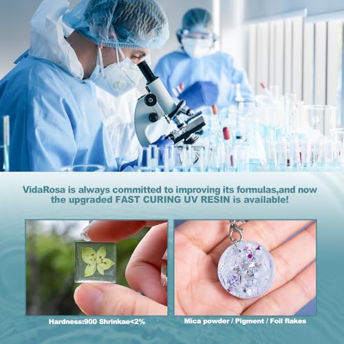 VIDA ROSA 500G UV Resin Upgraded Kit, Featuring High Gloss, High Hardness, and Fast-curing Epoxy Resin, Suitable for Coating, Casting, Bracelets, Jewelry Making, and DIY Crafts. - color: Low viscosity 500g