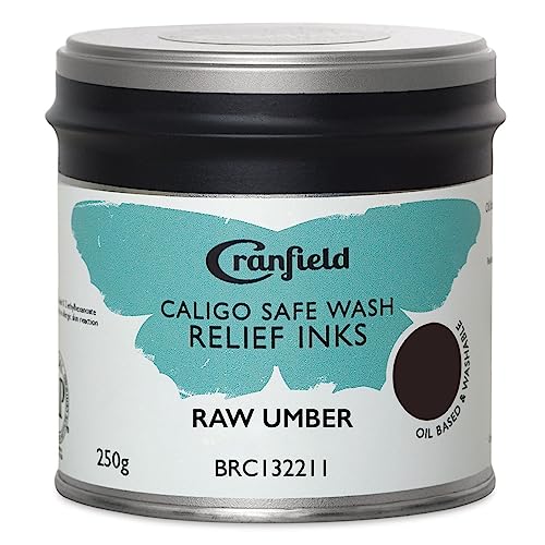 Caligo : Safe Wash : Relief Ink : 250g Tin : Raw Umber