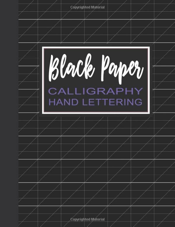 Black Paper Hand Lettering Workbook: Calligraphy & Hand Writing on Black Background | Practice Worksheets for Use with Gel Pens