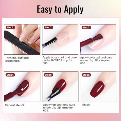 JODSONE Gel Nail Polish Kit with U V Light 32 Colors Gel Polish Nail + 4 Functional Adhesive Bottles Kit Soak Off Manicure Tools Gifts for Women - color: classic series