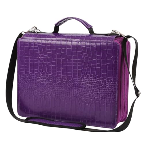 Marker Pen Organizer Case 168 Slots Large Capacity with Handy Wrap Portable Multilayer Holder for Watercolor Pencils & Gel Pen Markers(Purple) - color: Purple, size: 168
