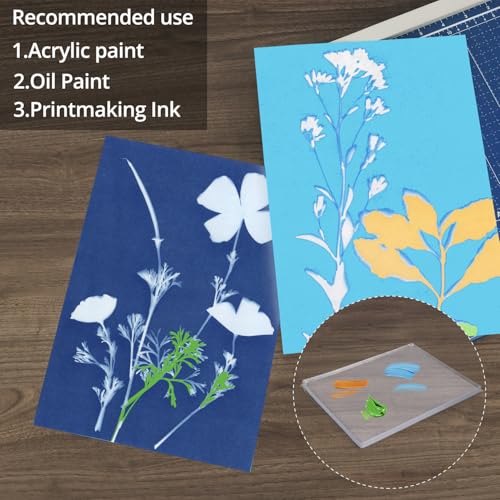 QWORK Monoprinting Print Plate, 8" X 10" Gel Plate, A4 Art Plate, Gel Printing Plate, Printmaking Supplies