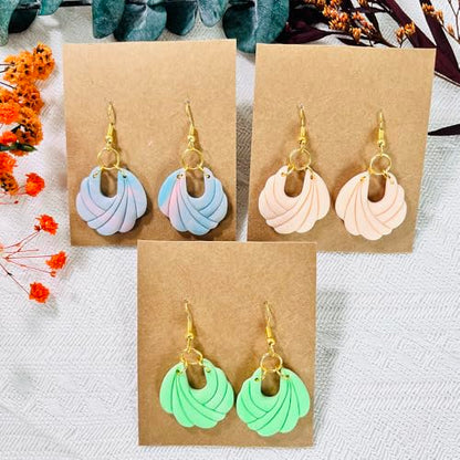 Xaekicr Polymer Clay Cutters – 2PCS Shell Swirl & Abstract Arch Clay Cutters for Polymer Clay Jewelry, Clay Tools and Earring Cutters for DIY Crafts and Earring Kit - color: C color