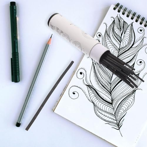 GALPADA 25pcs Compressed Charcoal Sticks for Drawing and Sketching, Willow and Vine Charcoal Pencils, 5-7mm Drawing Media for Students and Artists, Professional Shading and Blending Tools
