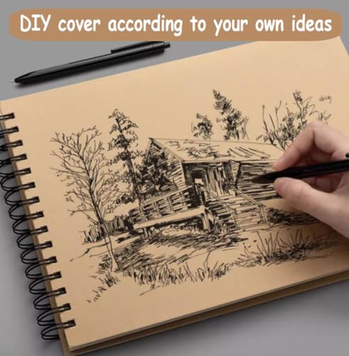 2 Pack Sketch Book, A4 A5 Spiral Bound Sketch Pad 160GSM Sketchbook, Acid Free Art Sketchbook Artistic Drawing Painting Writing Paper for Kids Adults Beginners Artists(2PC-A4A5) - color: 2PC-A4A5