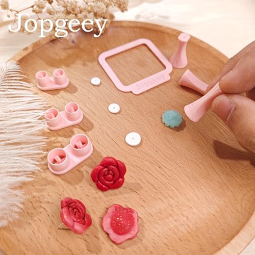 Stud Post Embedding Tool Set for Polymer Clay Earring, 3D Print Polymer Clay Tools for Clay Jewelry, Earring Post Embedder Tool, Easy to Use and Store