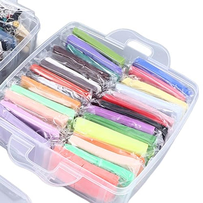 Yosoo 50 Colors Air Dry Clay Kit with 5 Sculpting Tools Soft Lightweight Polymer Clay for Kids Ages 3+ Classroom and Home Gifts