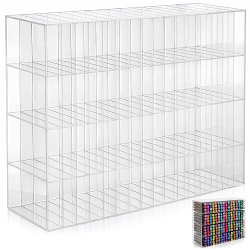 Colingmill Acrylic Marker Organizer for 256 Markers, Extra Large Art Marker Storage Rack for Desk, Back to School Supplies Durable Desk Storage for Artists Teachers Students Office(Medium) - size: Medium