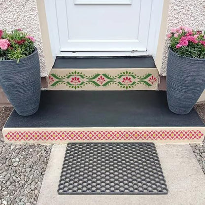 Border Stencils for Painting on Wood, Furniture Stencil for Crafts Reusable Wood Burning Drawing Art Paint Stencils and Patterns for Wall Table Chair Cabinet Canvas Furniture