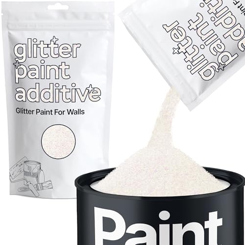 Mother of Pearl Iridescent Glitter Paint Additive for Walls 100g / 3.5oz | Glitter Additive Sparkle for Interior & Exterior Wall Paint, Furniture, Varnish | Hemway - color: Mother Of Pearl