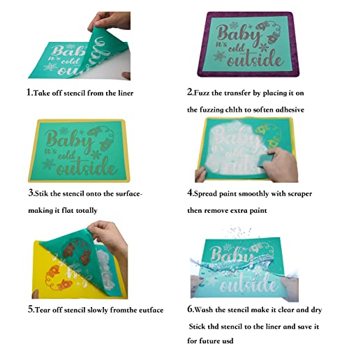 Self Adhesive Screen Printing,Stencils Mesh Transfer Stencils - Reusable Screen Printing Stencil Patterns for DIY Painting (Ship Shops) - color: Ship Shops