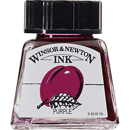 Winsor & Newton Drawing Ink, 14ml Bottle, Purple - color: Purple, style: 14ml Bottle