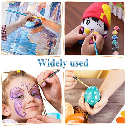 20 Pcs Paint Brushes, Acrylic Painting Brush Set, Watercolor Brushes, Acrylic Brushes for Oil Watercolor, Miniature Detailing, and Rock Painting - style: 20 PCS
