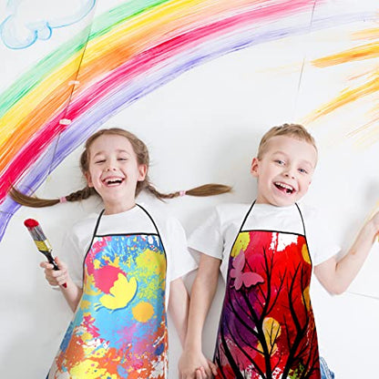 Eurzom 3 Pcs Painting Apron for Adults Artist Art Aprons Splatter Smock Colorful Waterproof Painting Smock Adjustable Apron for Teacher Student Chef Cooking Baking Gardening