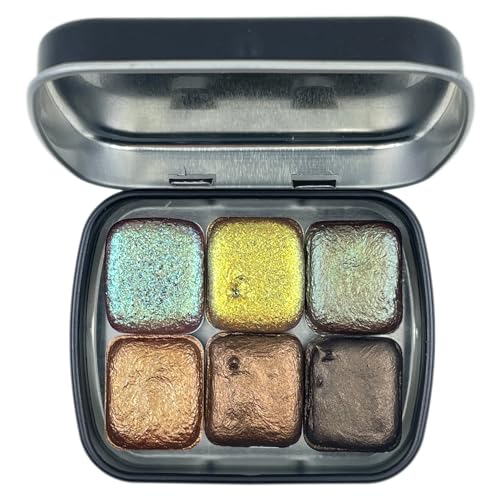 IUILE Handmade Watercolor Paints - Brown Half Pan Set (6 colors) - color: Brown