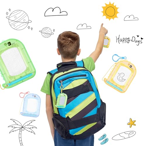 Outus 24 Pcs Mini Magnetic Drawing Boards Goodie Bags Stuffers for Kids Backpack Keychain Clip Drawing Board Erasable Sketch and Painting Pad for Classroom Rewards Party Favors (Dinosaur) - style: Dinosaur