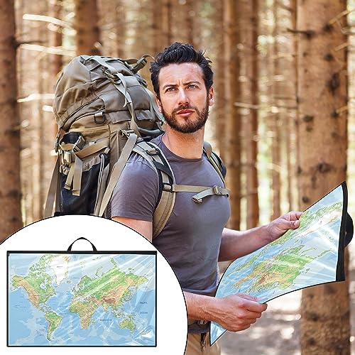Tanlade 3 Pcs Blueprint Holder Foldable Waterproof Plans Shield Waterproof Map Case Construction Plan Holder Art Portfolio Bag for Document Blueprint Map Poster Painting (18 x 24 Inch) - size: 18 x 24 Inch