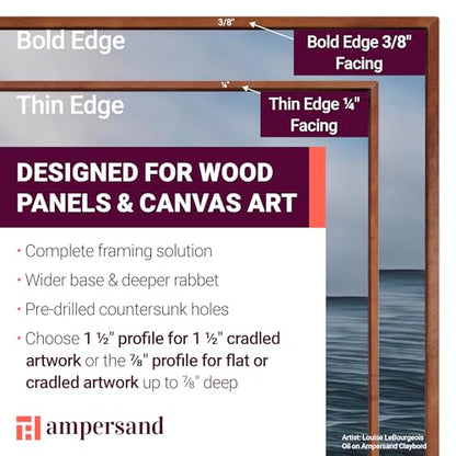 Ampersand Float Frame 1.5in Bold 5x7 White - color: White, size: 5x7