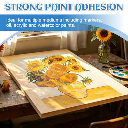 ESRICH 12x16 Inch Wood Panels for Painting, 2 Pack Craft Wood Canvas Boards, Blank Unfinished Wooden Art Board for DIY Art Creations Such as Painting, Acrylic Pouring, Resin, Burning, Collage, etc. - size: 12x16IN-2Pack