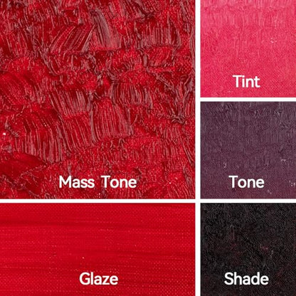PHOENIX Permanent Alizarin Crimson Oil Paint - 40ml / 1.35 Fl oz. Single Tube - Artist Quality Oil Based Paint for Professionals - color: Permanent Alizarin Crimson