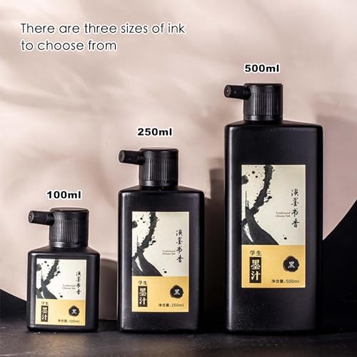 500 ML/16.9 OZ Calligraphy and Sumi Liquid Ink - Versatile Elegance for Chinese Traditional Art Works and Japanese Brush Art