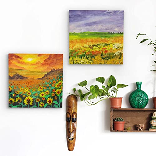 Unfinished Birch Wood Canvas Panels Kit, Falling in Art 2 Pack of 20 x20’’ Studio 3/4’’ Deep Cradle Boards for Pouring Art, Crafts, Painting, and More - size: 20*20 2-pack